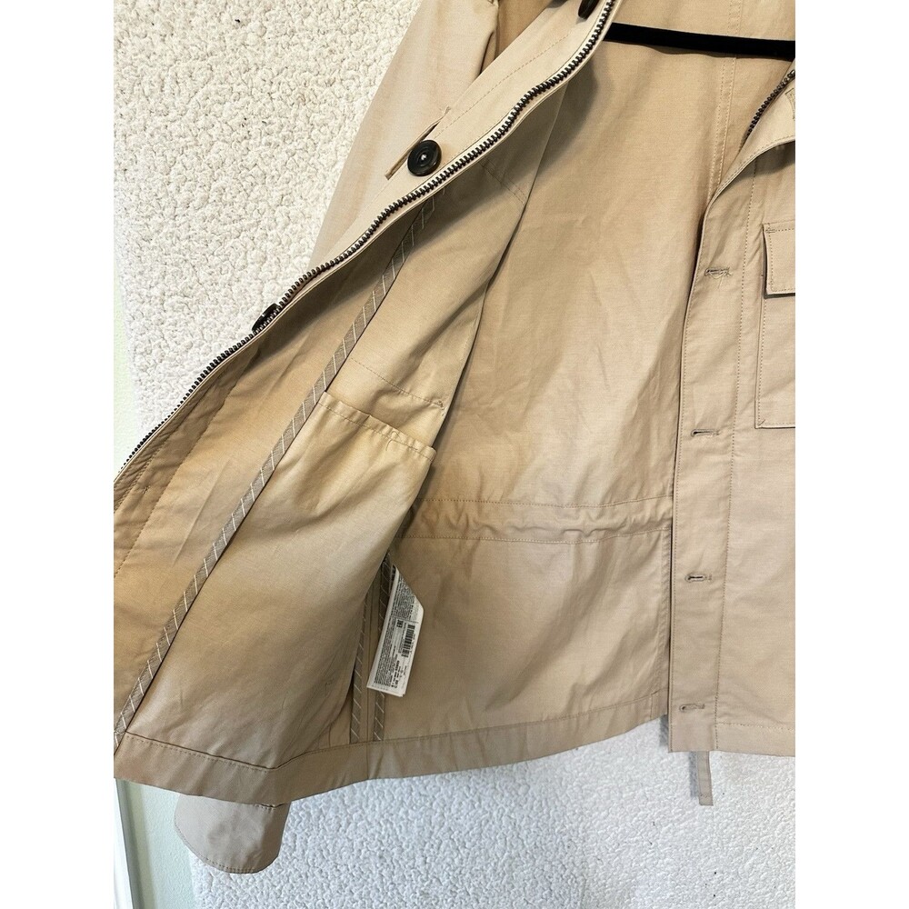 Mango Size M MNG Rain Jacket‎ Parka Khaki Pockets - Picture 8 of 13